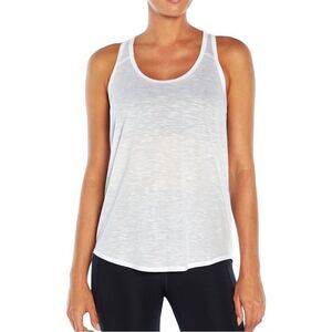 Marika Megan Yoga Pleated Back Tank White Size Large NWT